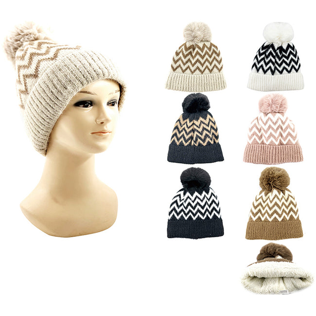 Wholesale Clothing Accessories Women's Wavy Winter Hat NH225