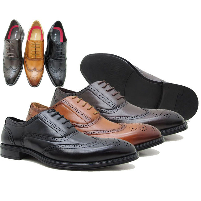 Wholesale Men's Shoes For Men Dress Semi Brogueing Rubber Sole NFG1