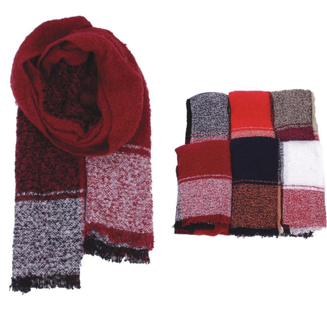 Wholesale Clothing Accessories Ladies 3 Tone Scarf Assorted NQ89