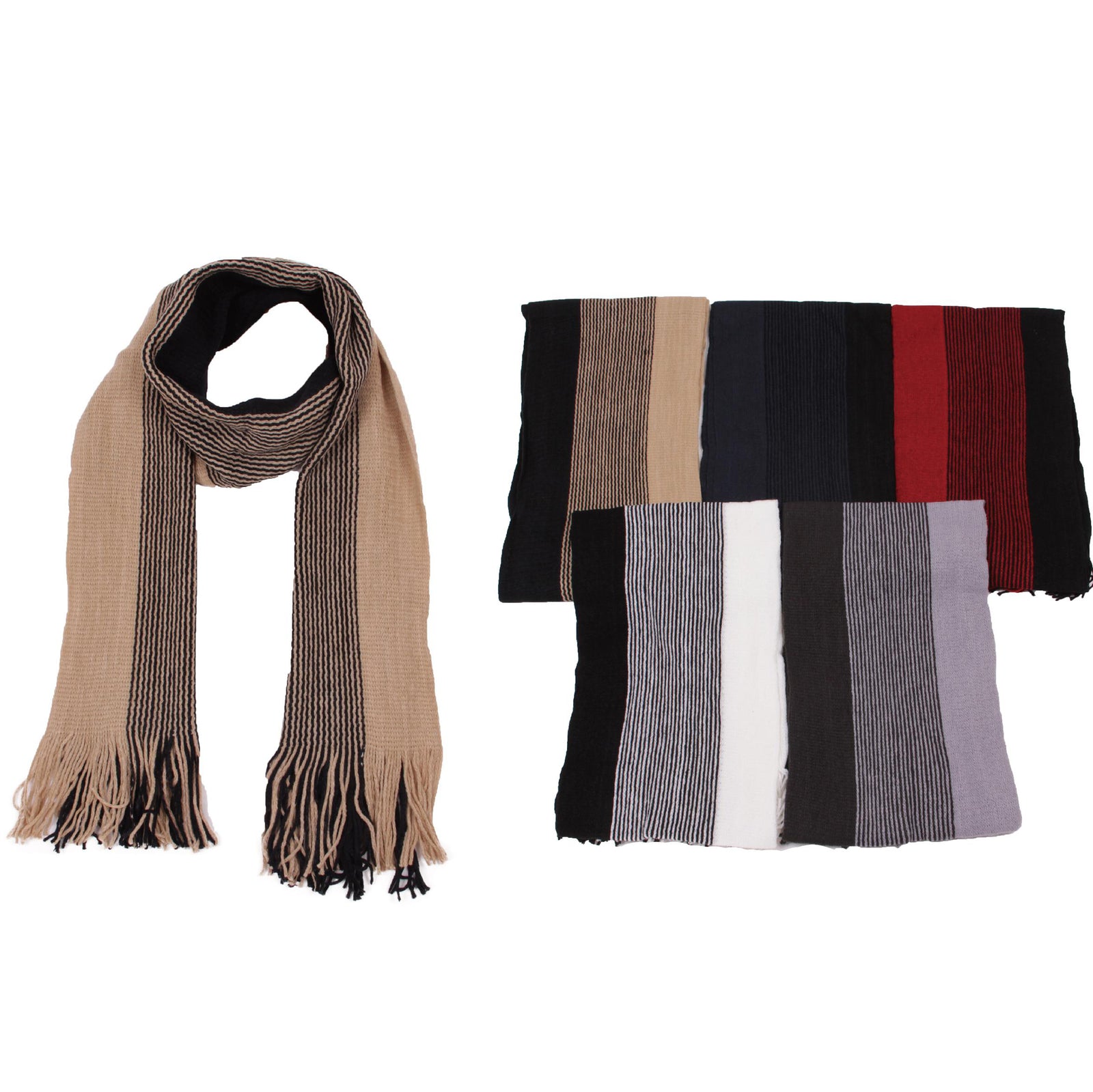 Wholesale Clothing Accessories Men Stripe Scarf Assorted NQ87