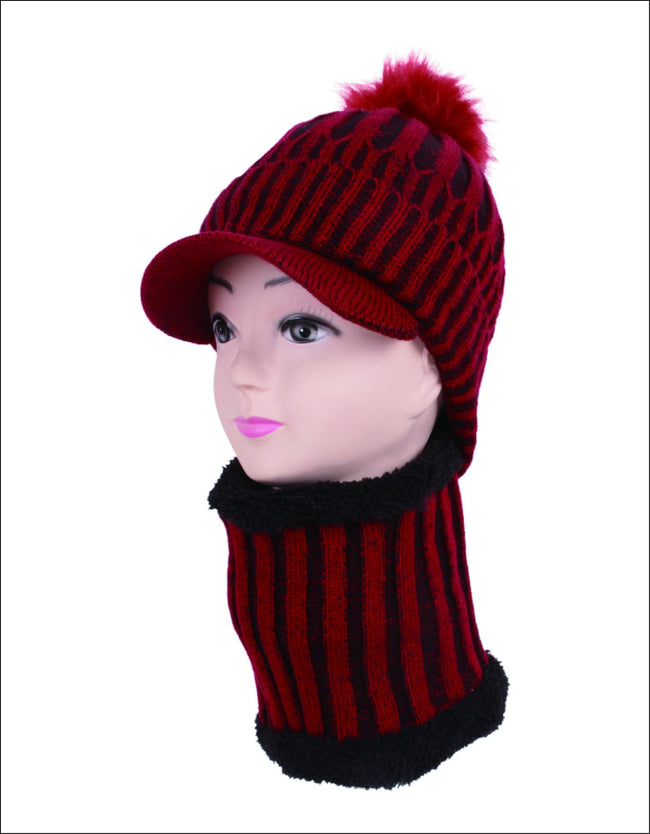 Wholesale Clothing Accessories Ladies Winter Hat 2Pc Set Assorted NQ82