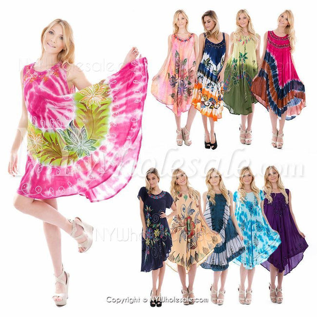 Closeout Wholesale Umbrella Indian Long Dresses, Summer Hawaii Style N6-UMB-RAM