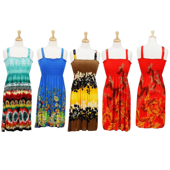 Closeout Wholesale Women's Maxi Summer Short Dresses NW81