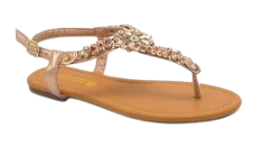 Wholesale Women's Chic Look Sandals Flat Embellished Olivia NG80