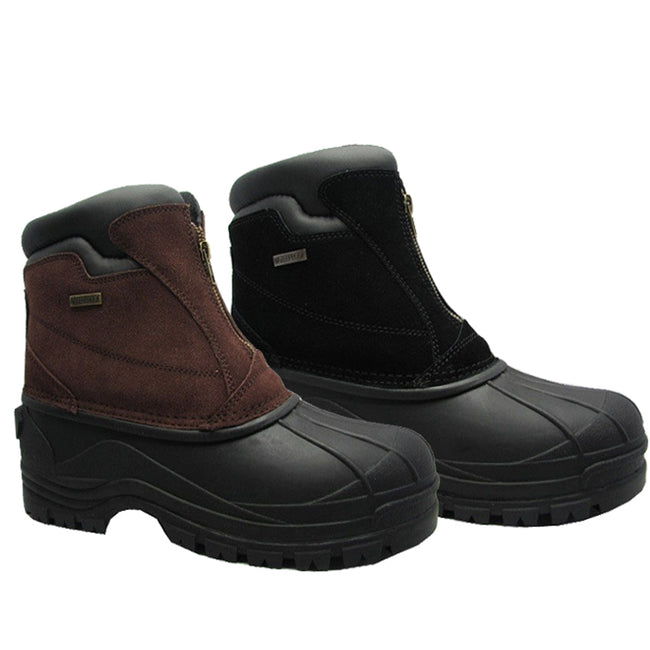 Wholesale Men's Shoes Zipper Suede Upper Boot NFH2