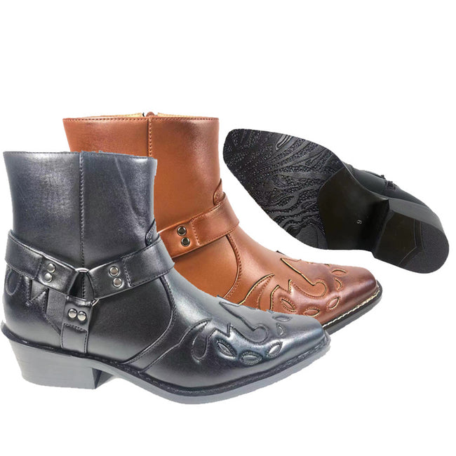 Wholesale Men's Shoes Cowboy PU Boot NFW14