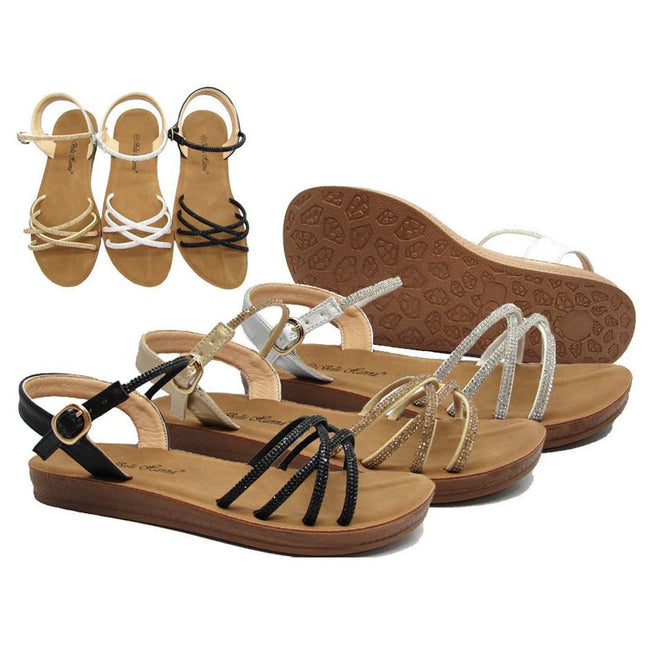 Wholesale Women's Sandals Flat Sling Back Gladiator Mia NFM1
