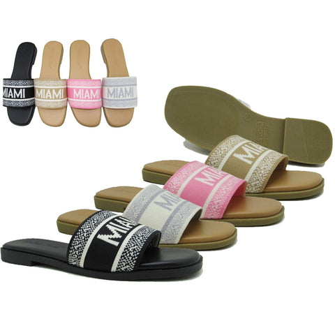 Wholesale Women's Sandals Flat Sling Back Gladiator Mia NFM2