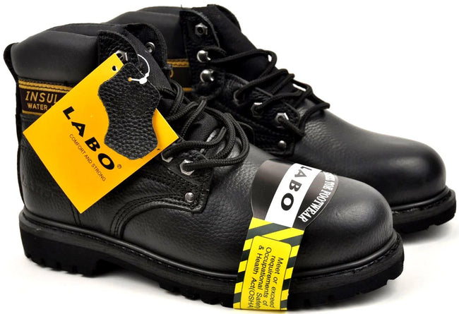 Wholesale Men's Leather Work Waterproof Safety Shoes Nebk
