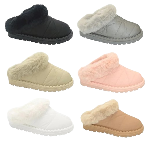Wholesale Women's Faux Fur Indoor Slippers Ava NGB2