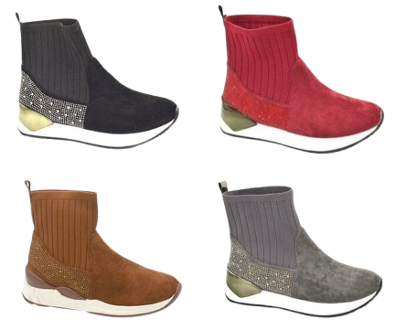 Wholesale Women's Sneakers High Top Slip On Trendy Comfortable Women's Shoes Reagan NG37