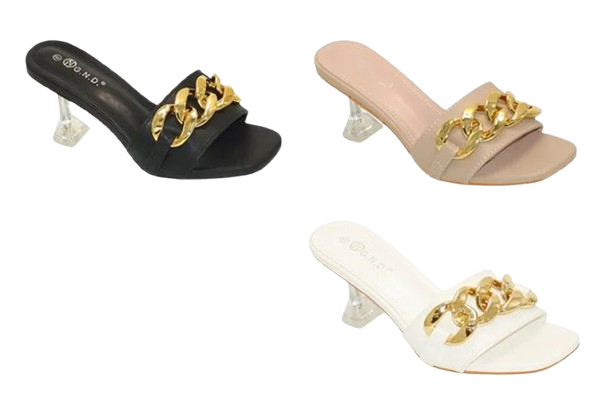 Wholesale Women's Embellished Sandal Heels with Gems Isabella NGJ2