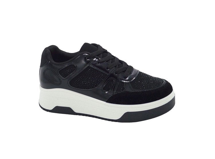 Wholesale Women's Sneakers Lace Up Embellished Trendy Comfortable Women's Shoes Ariana NG11