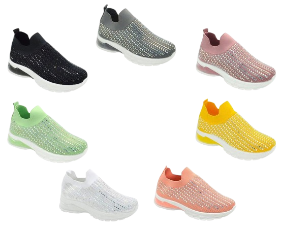Wholesale Women's Sneakers Slip On Embellished Trendy Comfortable Women's Shoes Alayna NG12