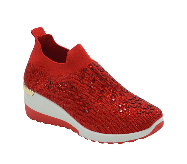 Wholesale Women's Sneakers Slip On Embellished Trendy Comfortable Women's Shoes Brianna NG13