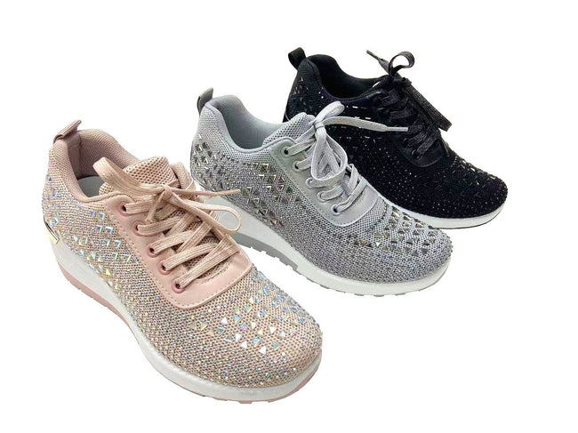 Wholesale Women's Sneakers Lace Up Shoes Stylish Comfortable Footwear Peyton NG18