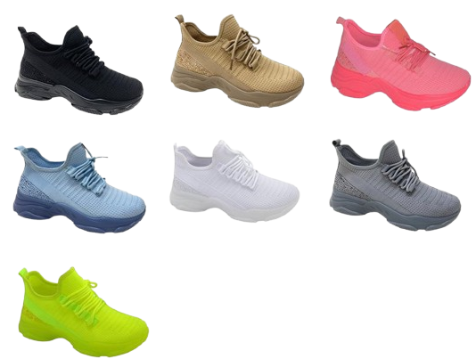 Wholesale Women's Sneakers Lace Up Shoes Stylish Comfortable Footwear Reagan NG10