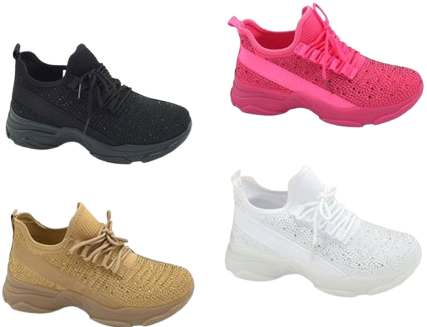 Wholesale Women's Sneakers Lace Up Shoes Stylish Comfortable Footwear Hailey NG11