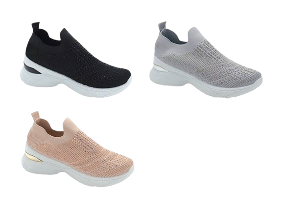 Wholesale Women's Sneakers Slip On Shoes Stylish Comfortable Footwear Riley NG13