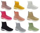 Wholesale Women's Sneakers High Top Slip On Shoes Stylish Comfortable Footwear Morgan NG12