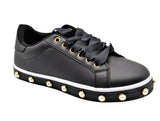 Wholesale Women's Sneakers Lace Up Trendy Comfortable Women's Shoes Rose NG72