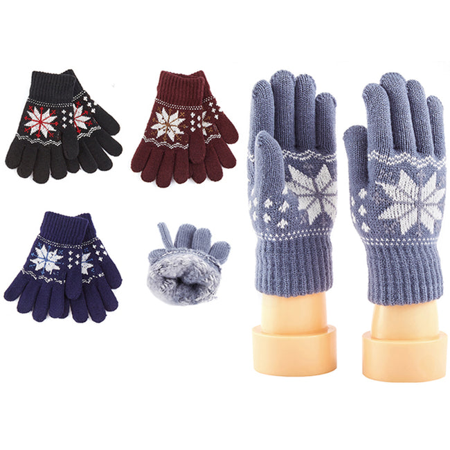 Wholesale Clothing Accessories Kids Glove Jacquard Knit Boys Gloves NH260