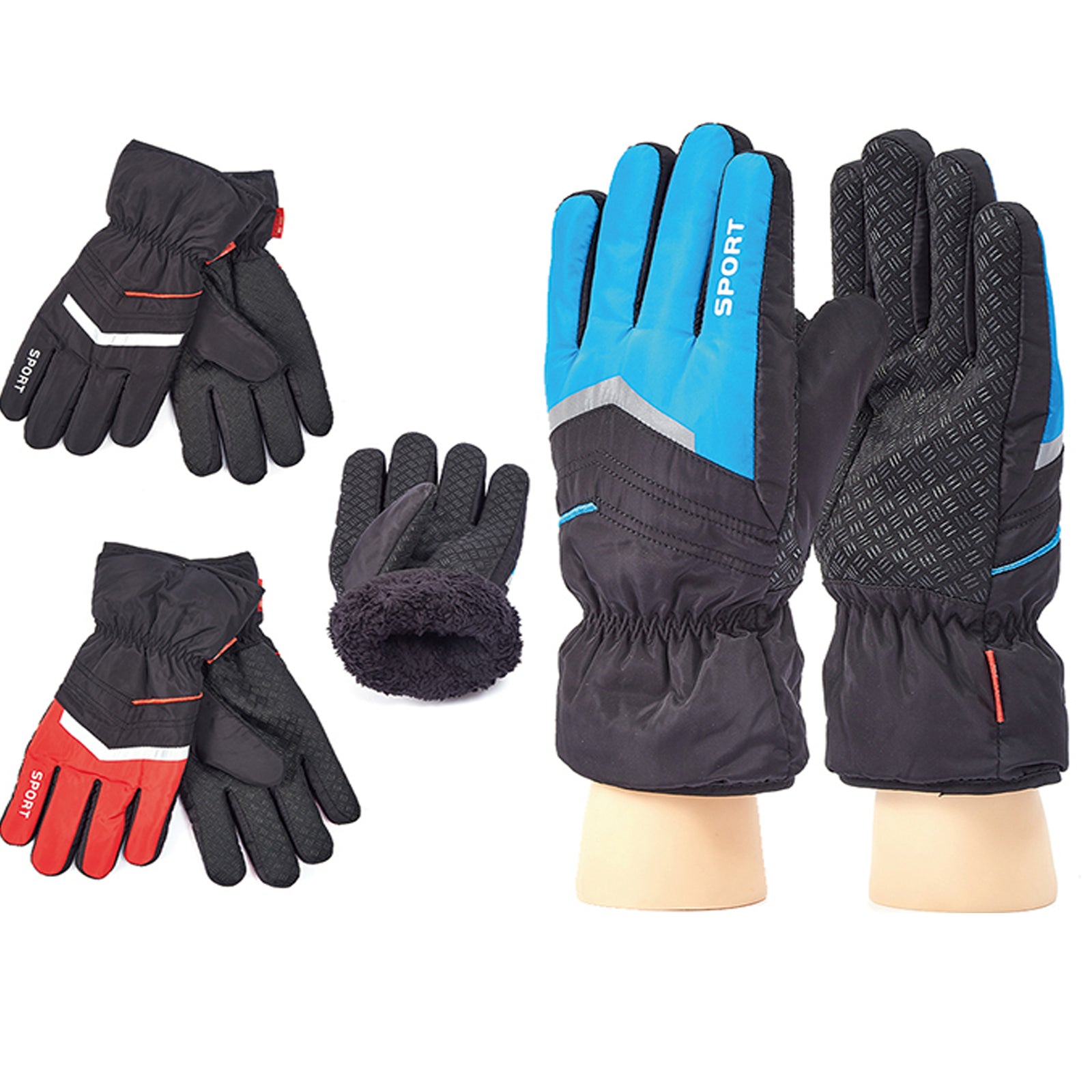 Wholesale Clothing Accessories Men's Glove Anti Light Strip Ski Gloves NH278