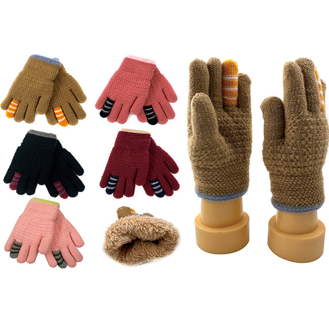 Wholesale Clothing Accessories Kids Line Girls Fleece Gloves NH233