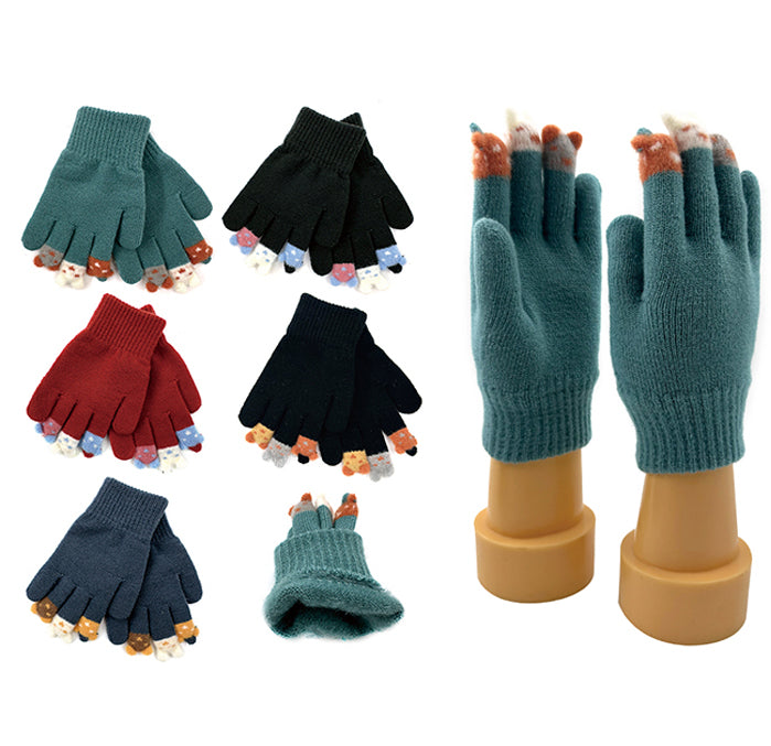 Wholesale Clothing Accessories Brushed Kids Gloves NH239