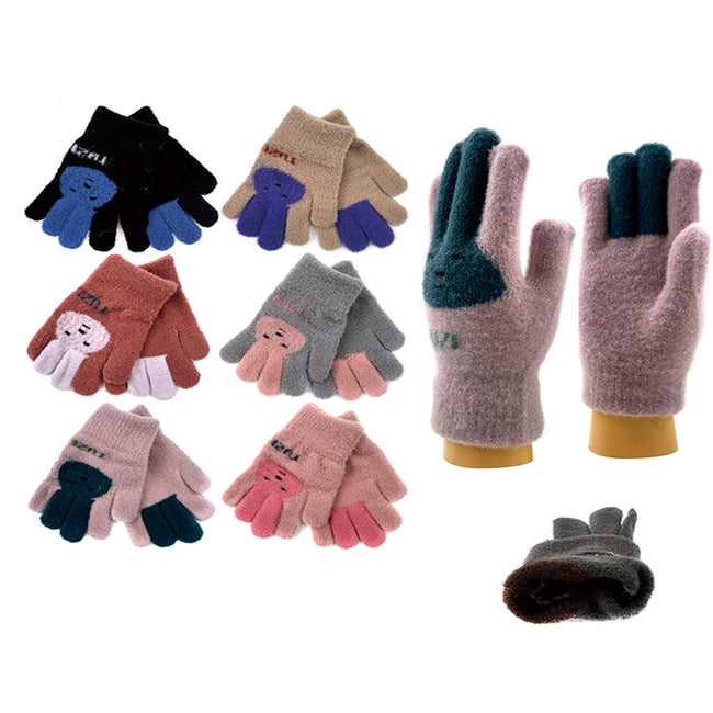 Wholesale Clothing Accessories Kids Rabbit Fur Girls Gloves NH241