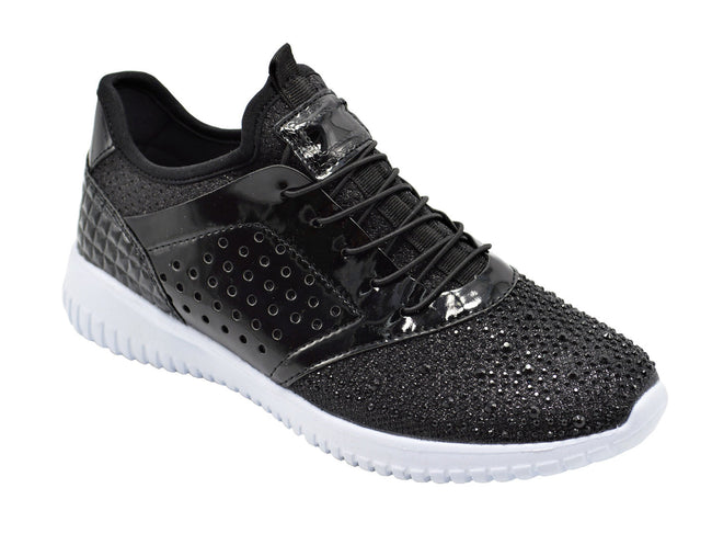 Wholesale Women's Sneakers Lace Up Embellished Trendy Comfortable Women's Shoes Phoebe NG24