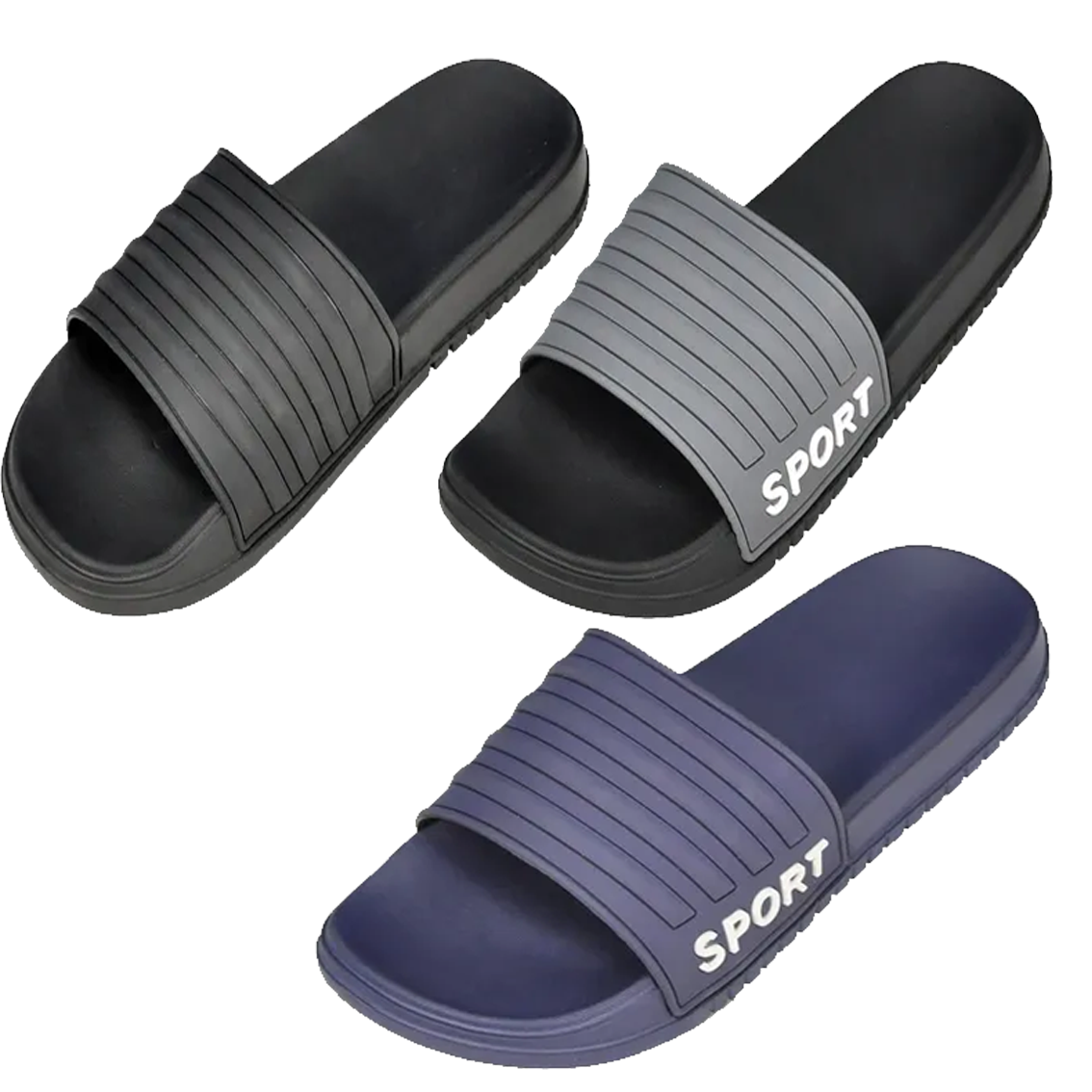 Wholesale Men's Slippers Gents Mix Assorted Colors Sizes Flip Flops Chad NSU16