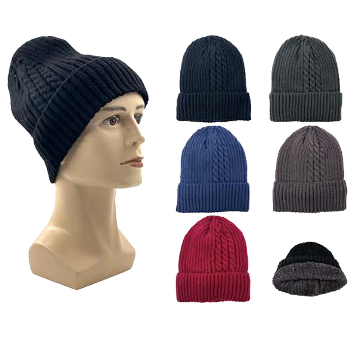 Wholesale Clothing Accessories 8-Word Flip-Up Men's Winter Hat NH237