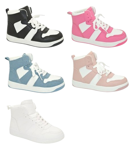 Wholesale Women's Sneakers High Top Lace Up Trendy Comfortable Women's Shoes Faith NGB8