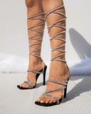 Wholesale Women's Sandals Stiletto High Heels Gladiator Straps Shoes NMHY