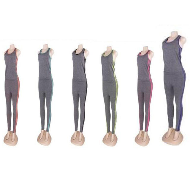 Wholesale Women's Clothing Assorted Accessories Yoga Top and Legging Set One Size Mabel NQ73