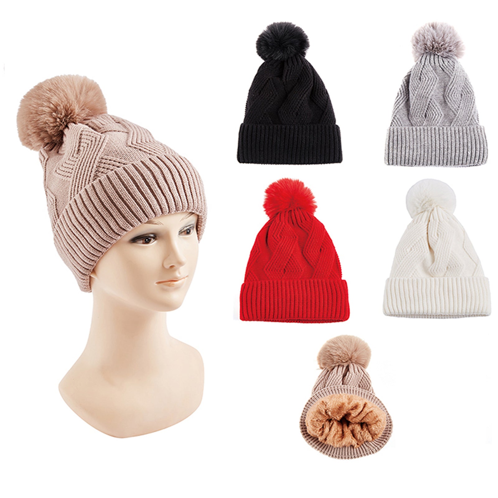 Wholesale Clothing Accessories Crossed Winter Hat NH285