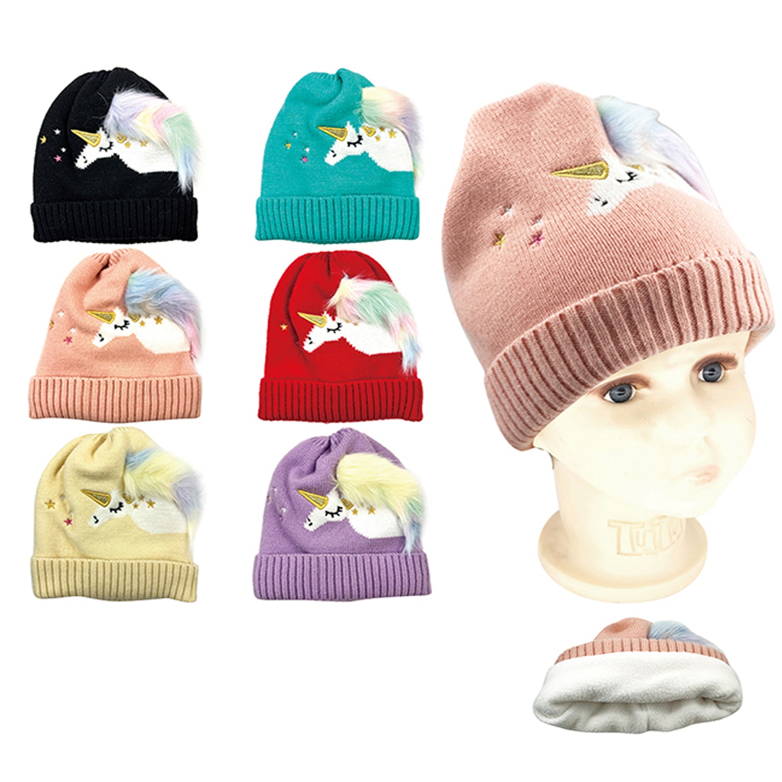 Wholesale Clothing Accessories Children's Kids Knitted Beanie With Mozzie Corner NH256