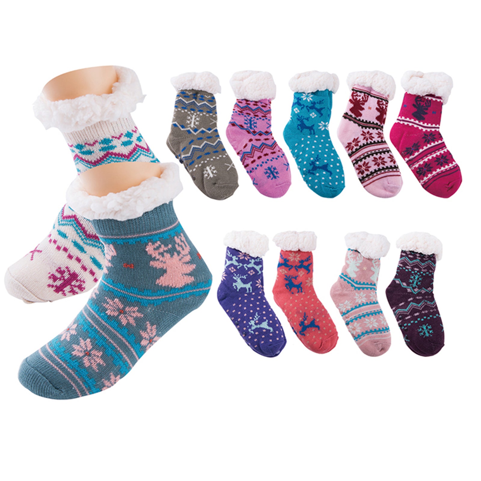 Wholesale Clothing Accessories Children's Kids Thick Jacquard Inner Socks NH232