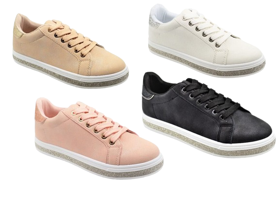 Wholesale Women's Sneakers Lace Up Trendy Comfortable Women's Shoes Emery NG27