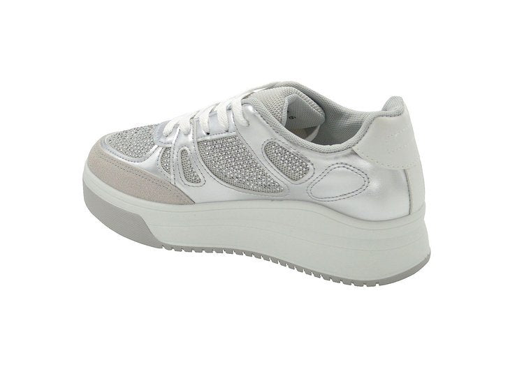 Wholesale Women's Sneakers Lace Up Embellished Trendy Comfortable Women's Shoes Ariana NG11