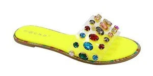 Wholesale Women's Embellished Design Sandals Flat Embellished Stella NGG8