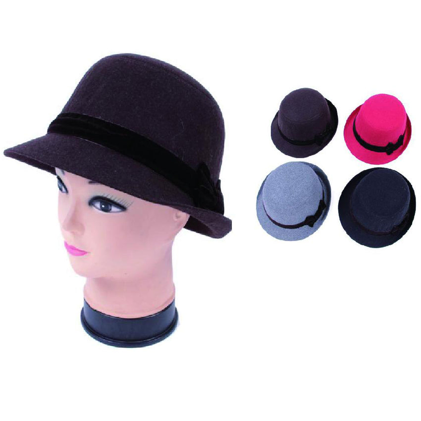 Wholesale Clothing Accessories Ladies Flannel Fedora Ribbon Band NQ79