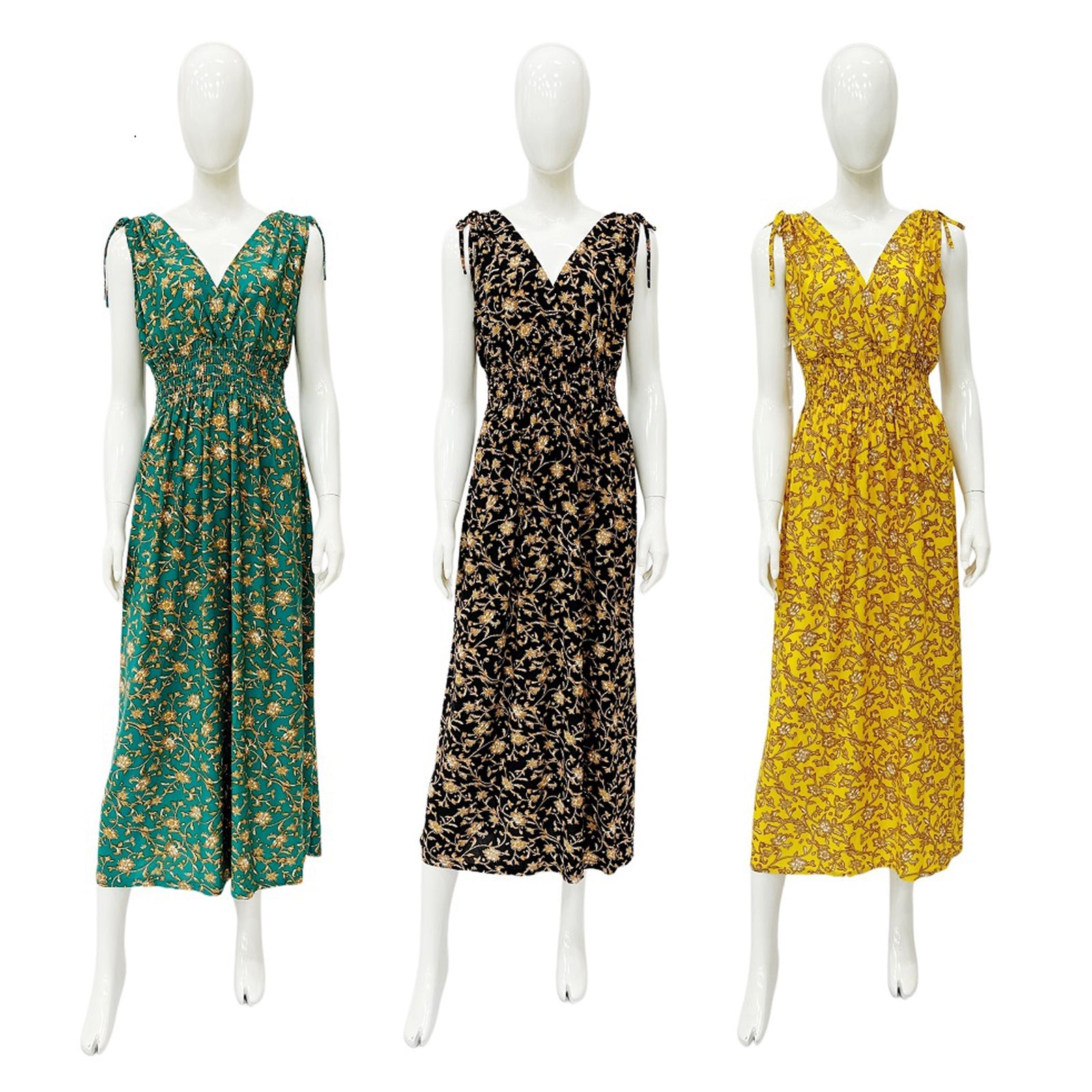 Wholesale Women's Dresses ITY Glitter Tie Shoulder Surplus Maxi Dress 6-36-Case S-XL Zahra NW34