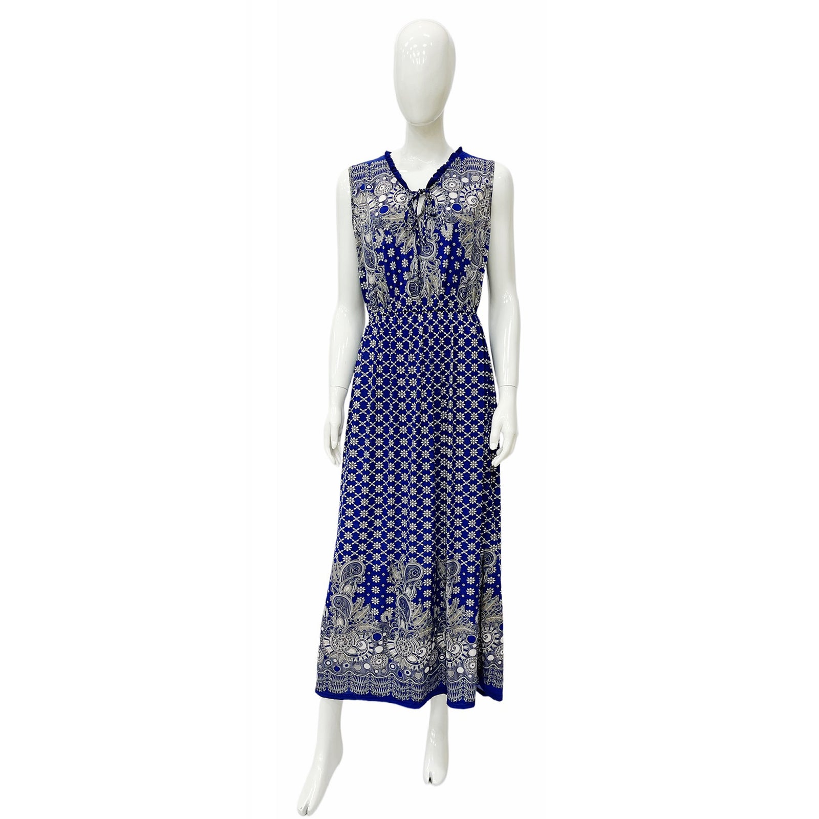 Wholesale Women's Dresses ITY Glitter Tie Neck Maxi Dress S-XL 36-Case Jazmine NW46