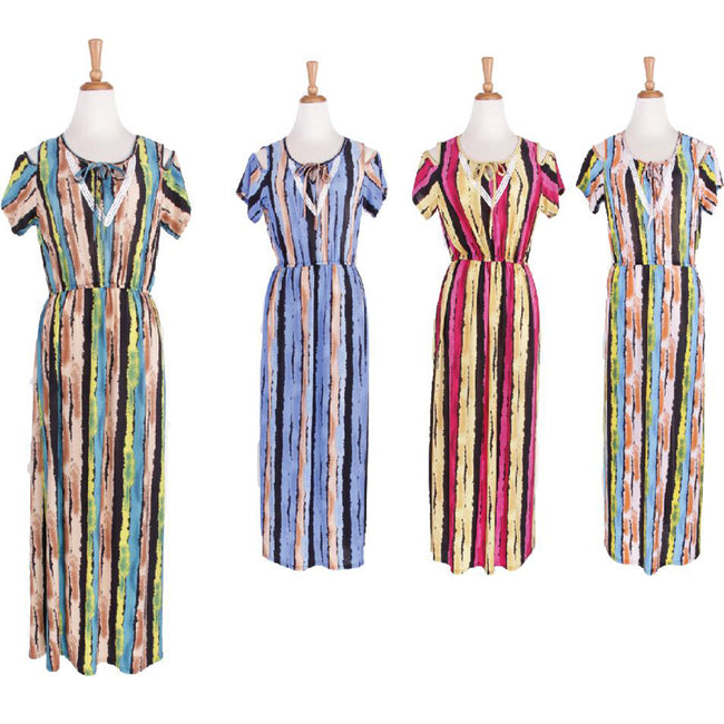 Plus Size Striped Dress Bulk Items Wholesale Women Dress XL 4XL