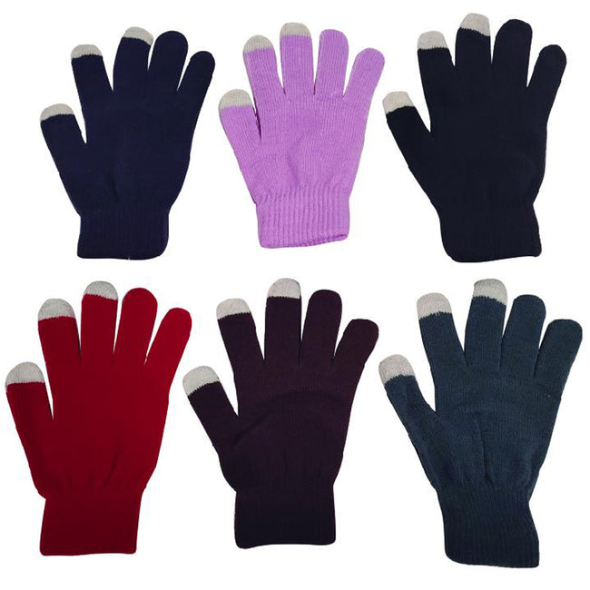 Wholesale Clothing Accessories Acrylic Screen Touch Gloves Mixed Color Assorted NQ8s