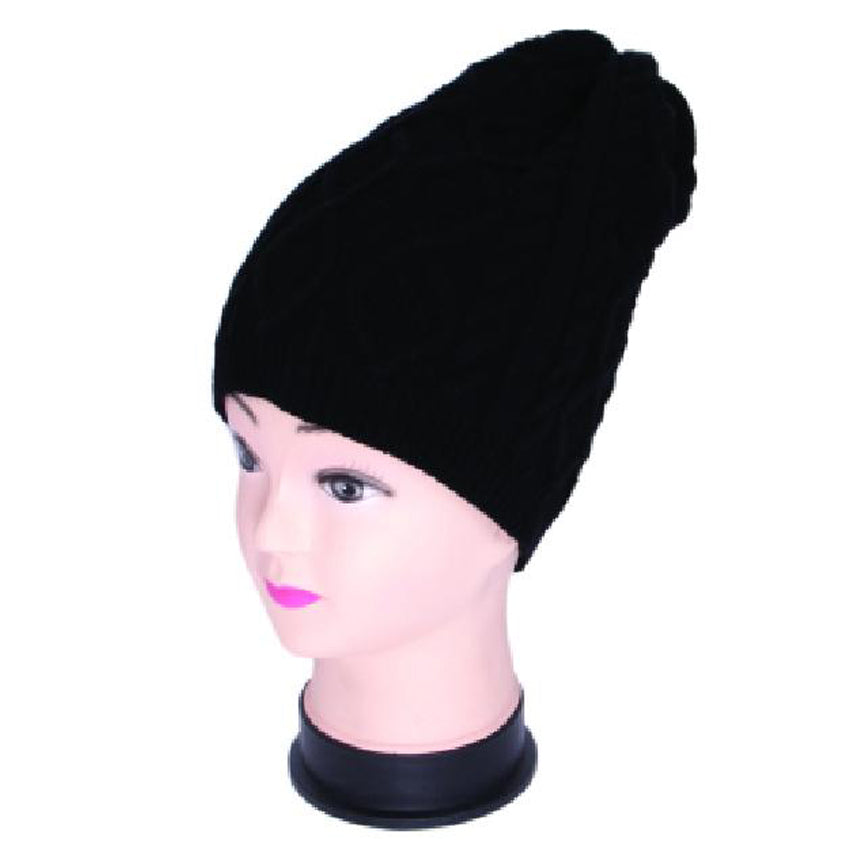 Wholesale Clothing Accessories Large Beanie Design Black Only Assorted NQ8B