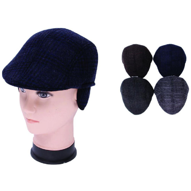 Wholesale Clothing Accessories Plaid Ear Flap Hat Assorted NQ880