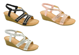Wholesale Women's Dressy Look Sandals Wedge Embellished Claire NG30
